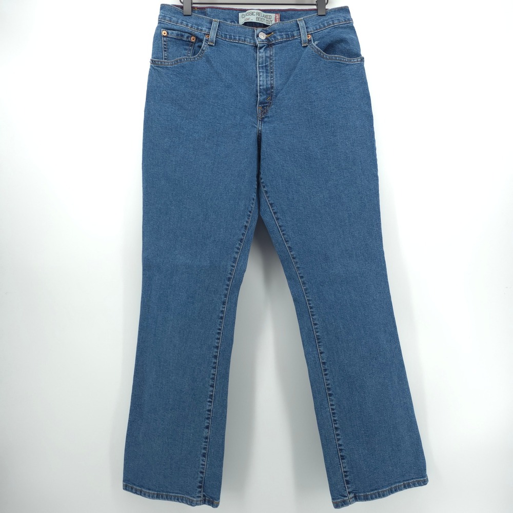 Levis Women Jeans 550 Classic Relaxed Boot Cut 14M Blue Medium Wash Denim